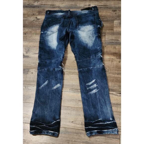 Smoke Rise 36x32 Men Jeans Distressed Waist Tag Not Fully Attached See Pics 2119 - Picture 1 of 7